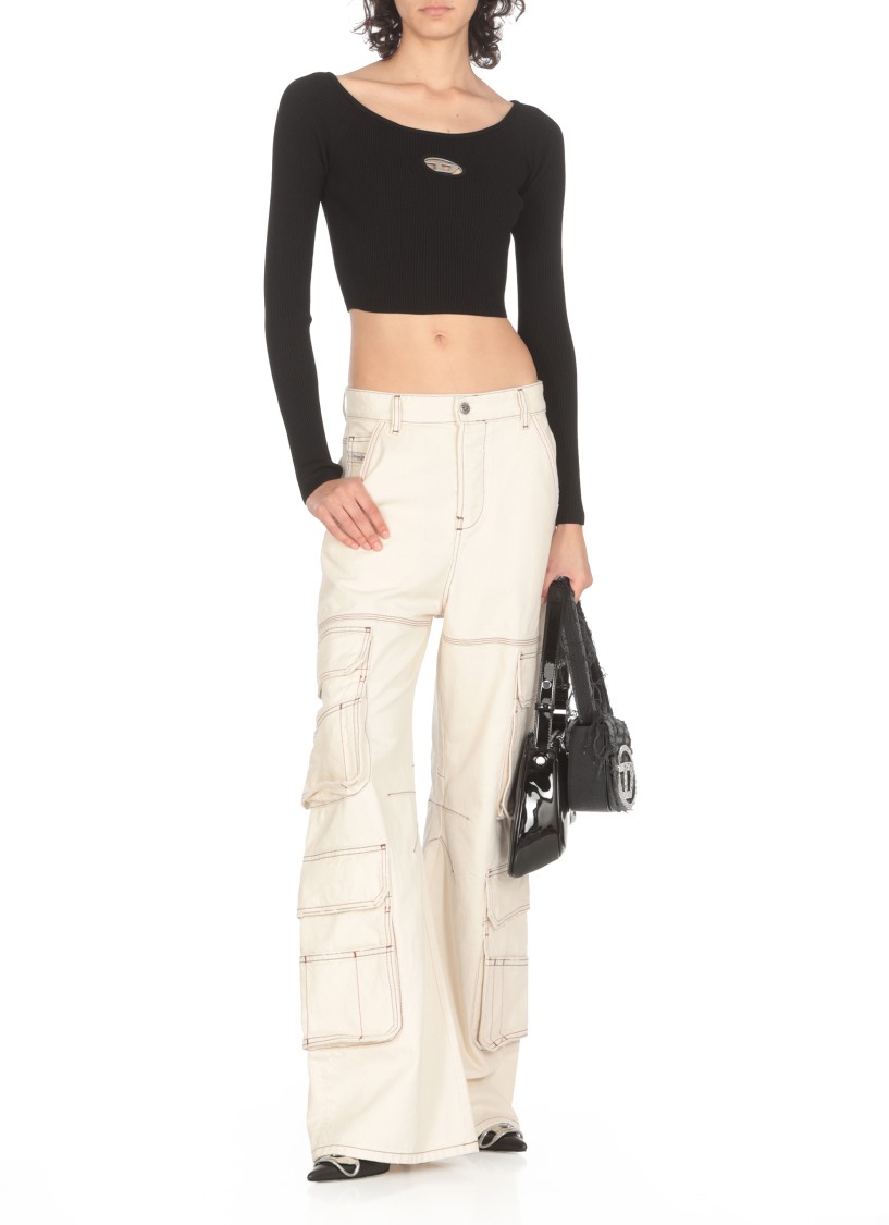 Diesel Top In Viscose Yarn From Responsibly Managed Forests In Black