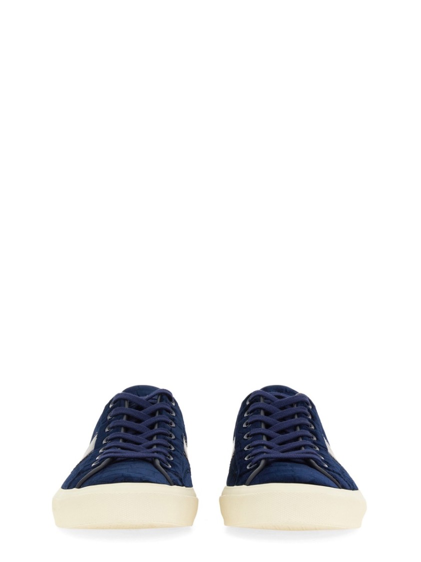Tom Ford Logo-print Low-top Sneakers In Blue