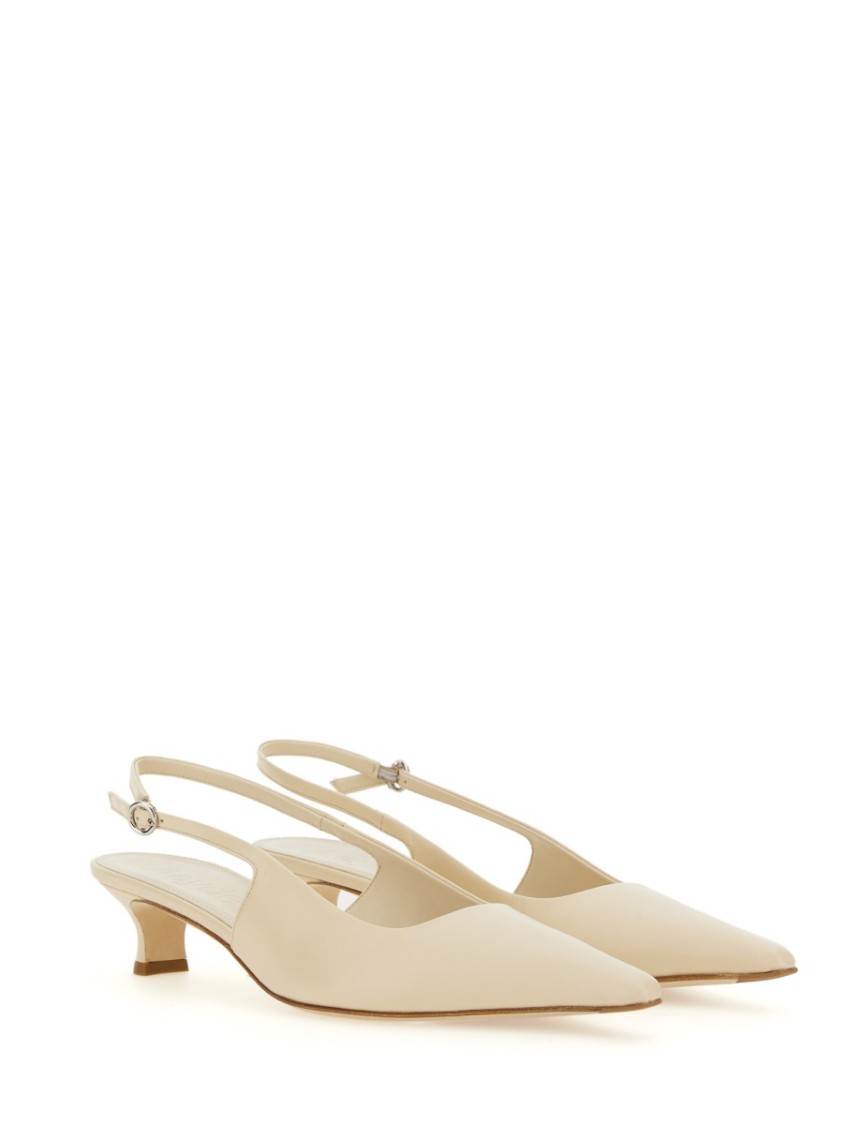 Aeyde Catrina Leather Kitten-heel Slingback Pumps