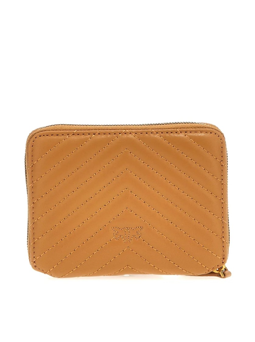 PINKO PINKO QUILTED CHEVRON ZIP-AROUND WALLET