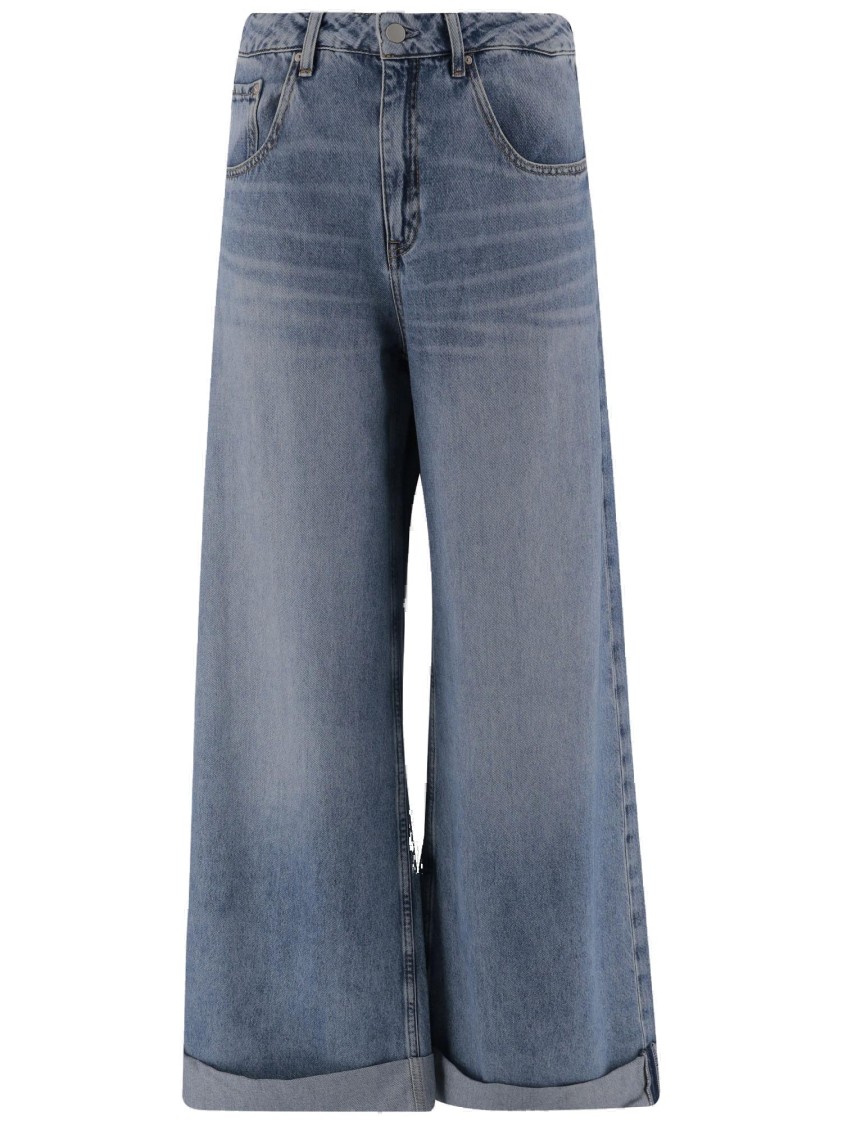 Ag Jeans Wide Leg Cotton Denim Jeans In Multi