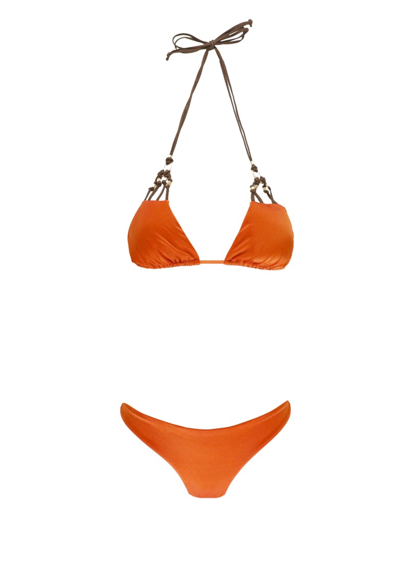 Miss Bikini Bikini With Golden Details In Orange