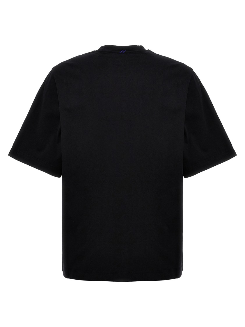 Burberry Equestrian Knight-patch Cotton T-shirt In Black