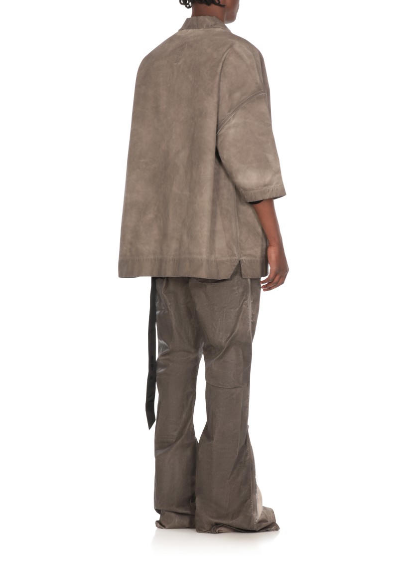 Shop Rick Owens Drkshdw Drkshdw By Rick Owens Grey Tommy Cotton Shirt