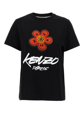 Kenzo ロゴプリント ガウチョパンツ ブラック KENZO (ケンゾー) トレーナー タイガー刺繍 クルーネック