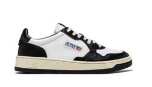Autry Low-top Sneakers With Textured And Smooth Leather Design In White