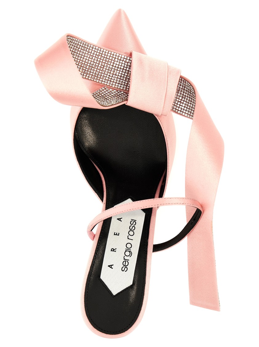 Sergio Rossi Area Marquise Mules Featuring Bow Detail In Pink