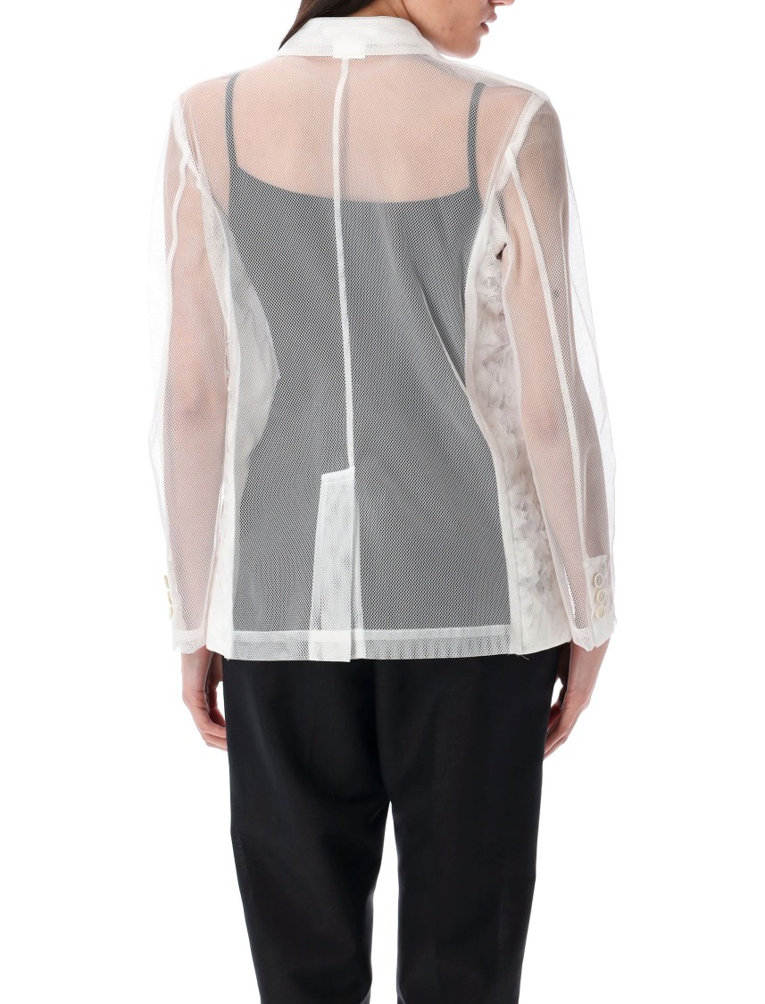 COMME DES GARÇONS COMME DES GARÇONS SEMI-SHEER PANELLED BLAZER 