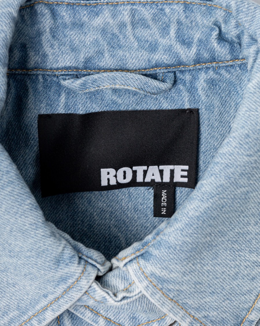 Rotate Birger Christensen Rotate Laced Denim Jacket With Adjustable Waist