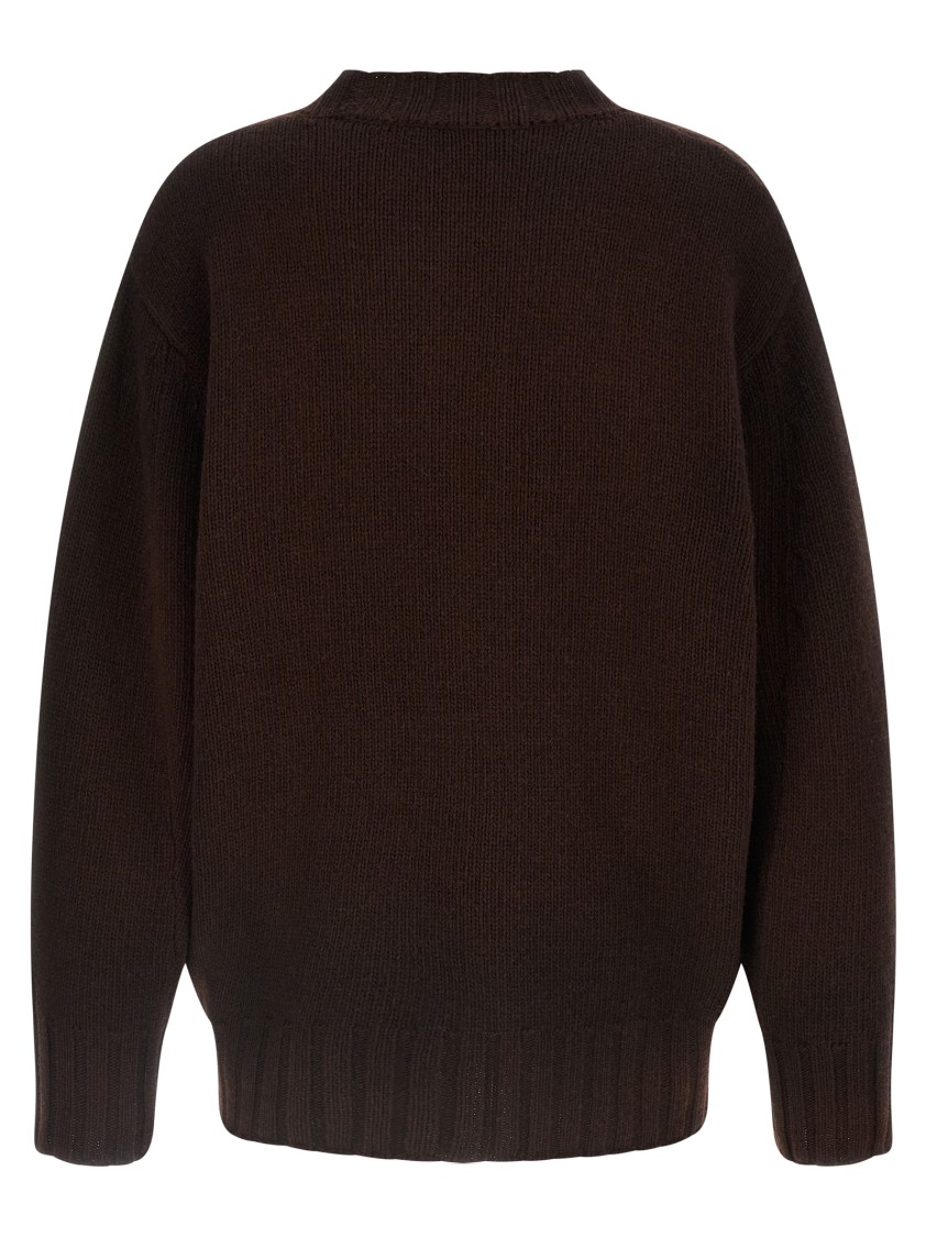 Attico Logo Embroidery Sweater Sweaters And Cardigans Brown In Brown