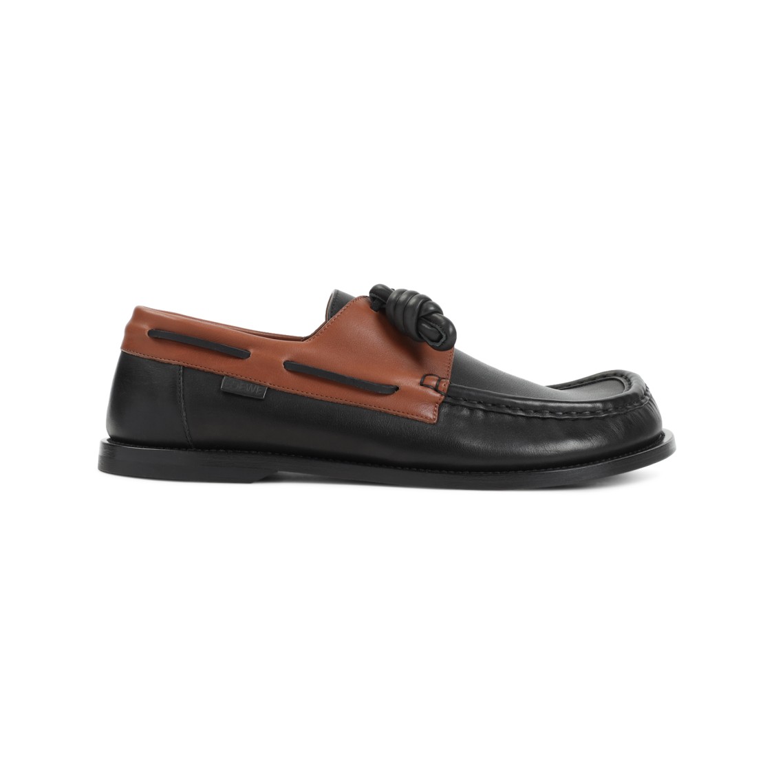 Shop Loewe Dark Caramel Calf Skin Campo Boat Loafer In Brown