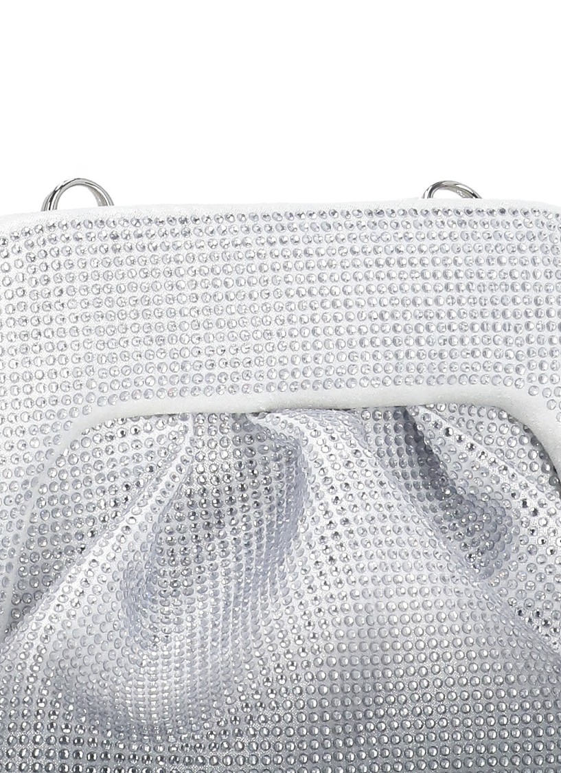 Themoirè Silver Strass Degrade Pochette In Silver