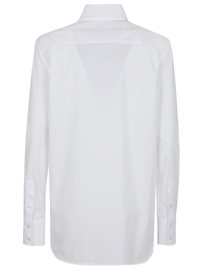 Valentino Tailored White Cotton Shirt With Decorative Buttons In White
