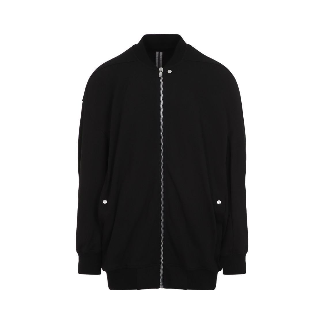Rick Owens Jumbo Peter Flight Distressed Cotton Jacket In Black