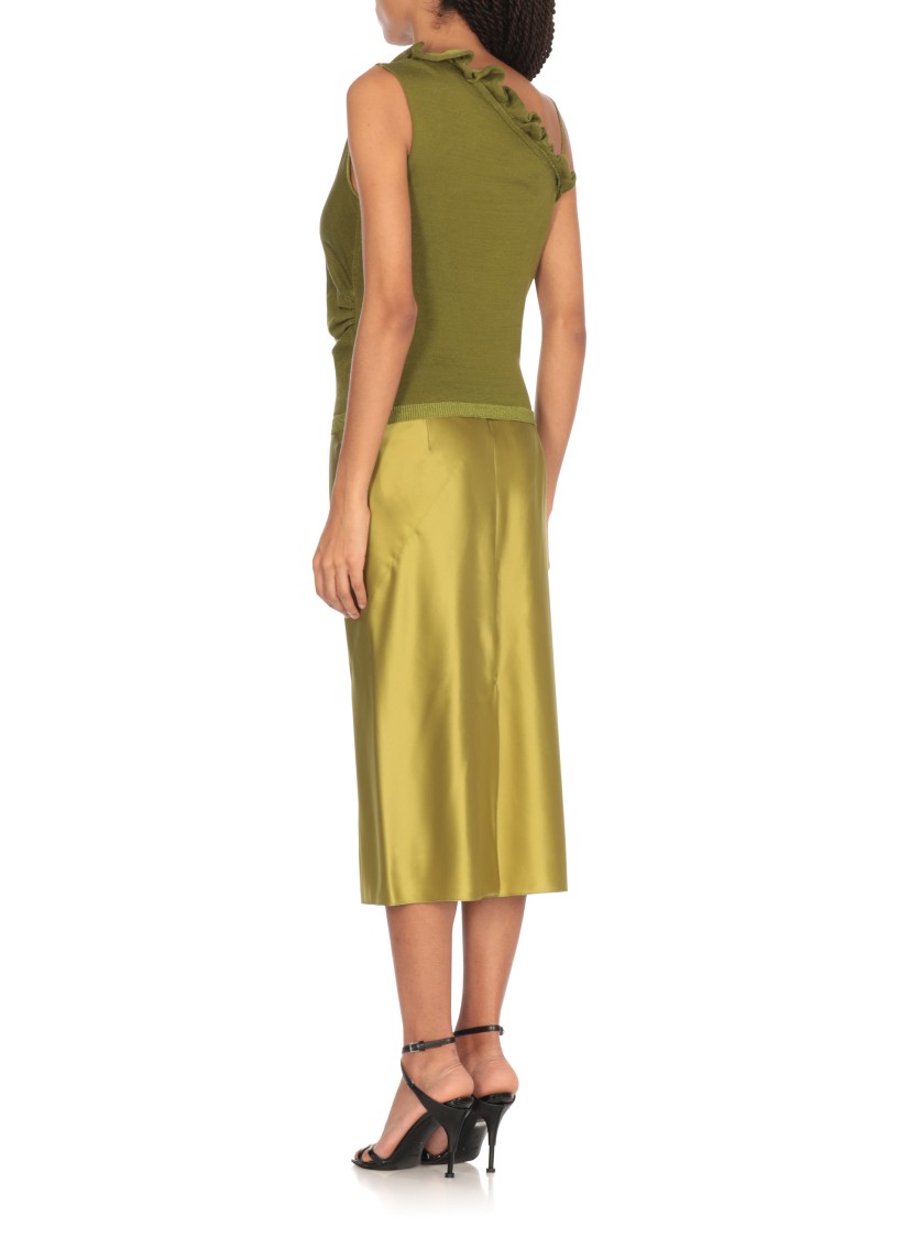 Dries Van Noten Ruffle Detailed Knitted Top