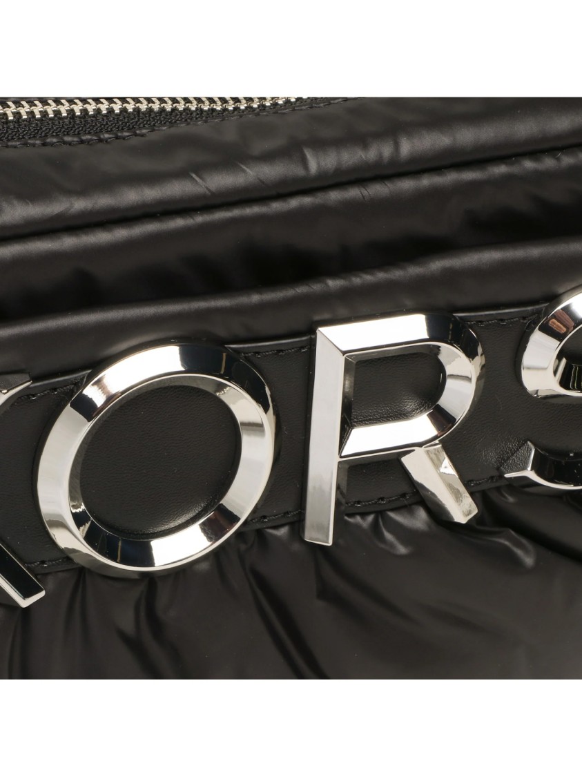 Michael Kors Leonie Logo Plaque Crossbody Bag In Black