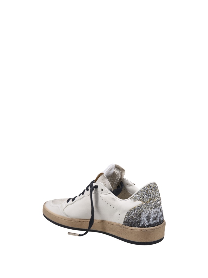 Golden Goose Leather Upper Suede Tongue Glitter Star Spur