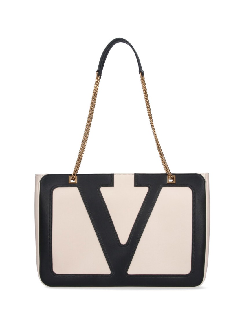 Valentino Garavani "Viva Superstar" Medium Tote Bag  Ivory