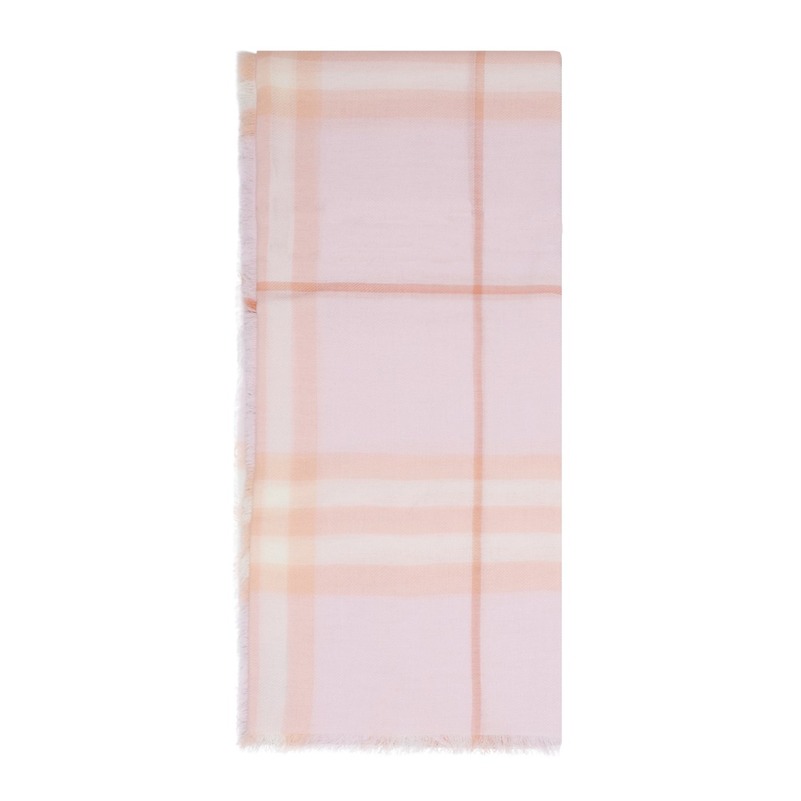 Burberry Check Pattern Wool Scarf In Neutral