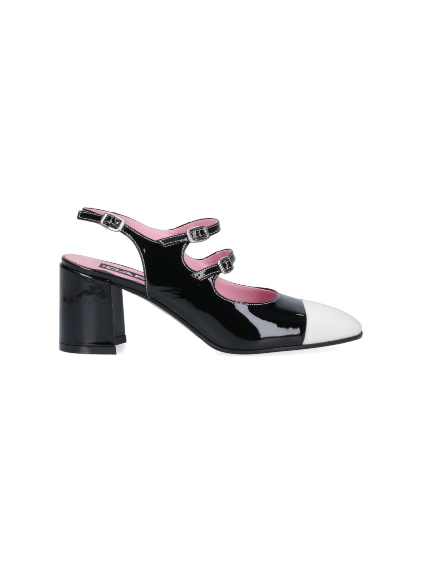 CAREL CAREL CAREL "PAPAYA" SLINGBACK – BLACK PATENT 