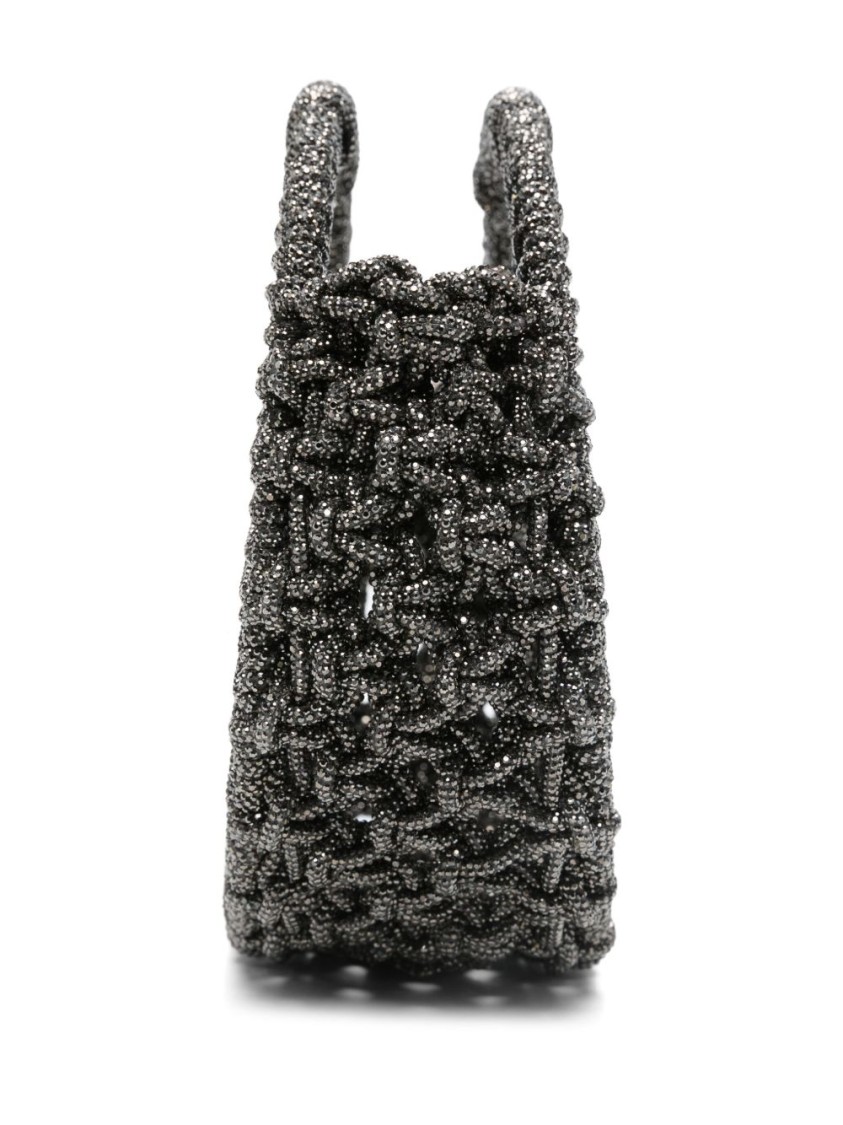 Shop Hibourama Circular Beaded Handbag With Textured Surface