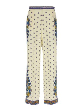 パンツ Etro Silk Blend Palazzo Pants With Jacquard Roses Etro Silk Blend Palazzo Pants With Jacquard Roses | THE LIST
