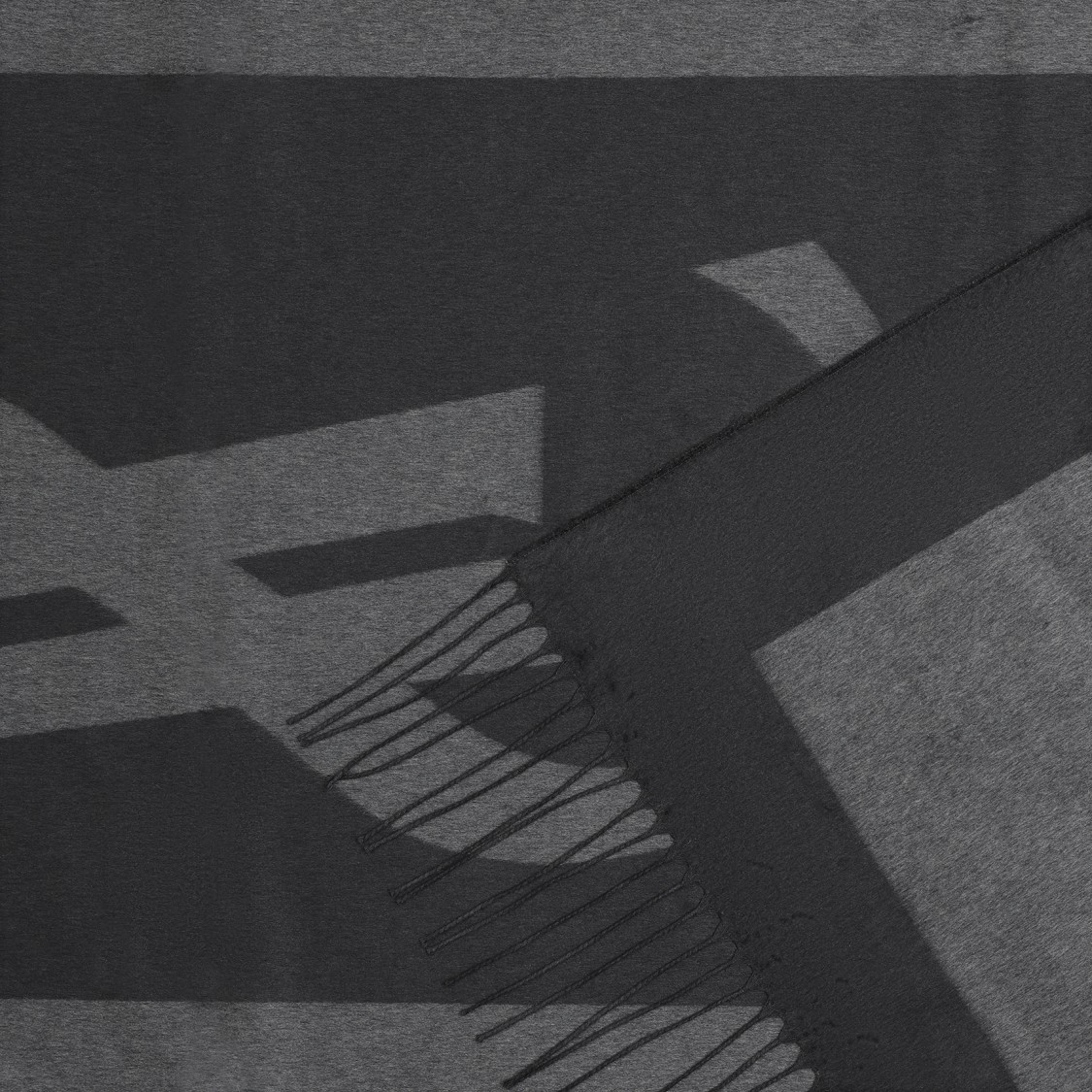 SAINT LAURENT SAINT LAURENT DARK GRAY SILK SCARF
