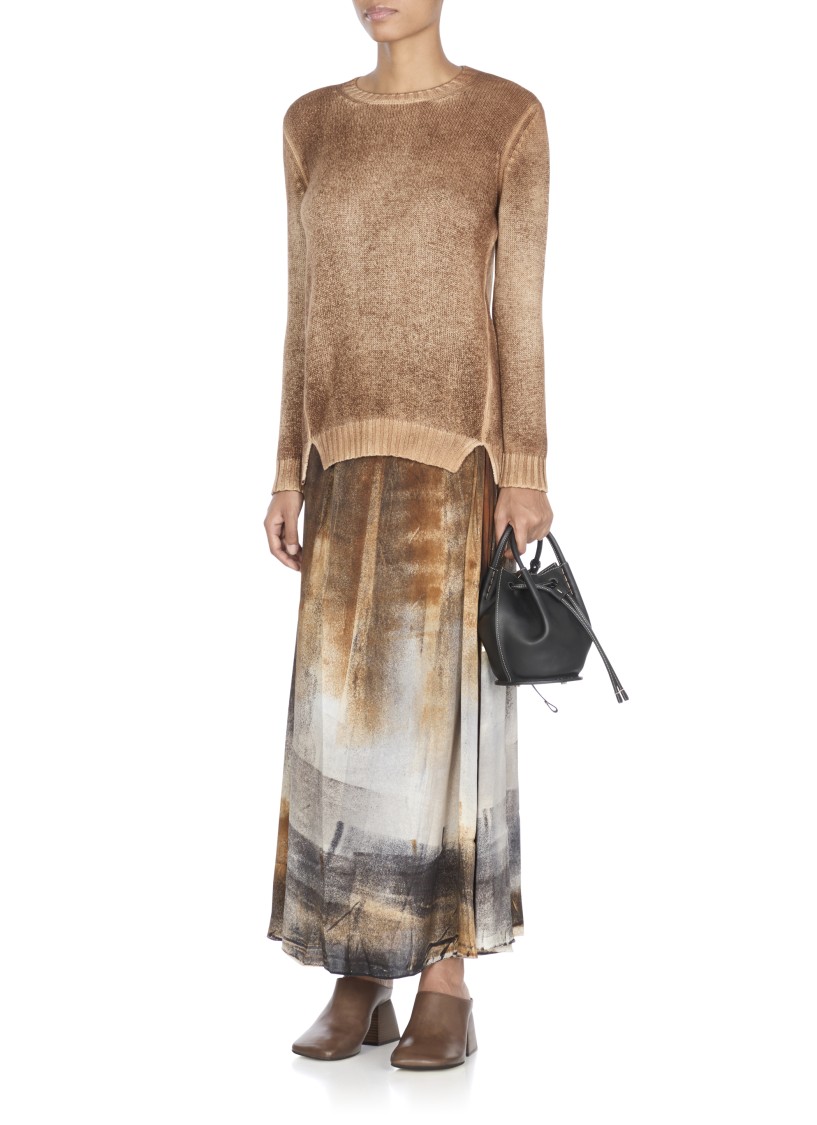 Avant Toi Ribbed-trim Cashmere Sweater In Brown
