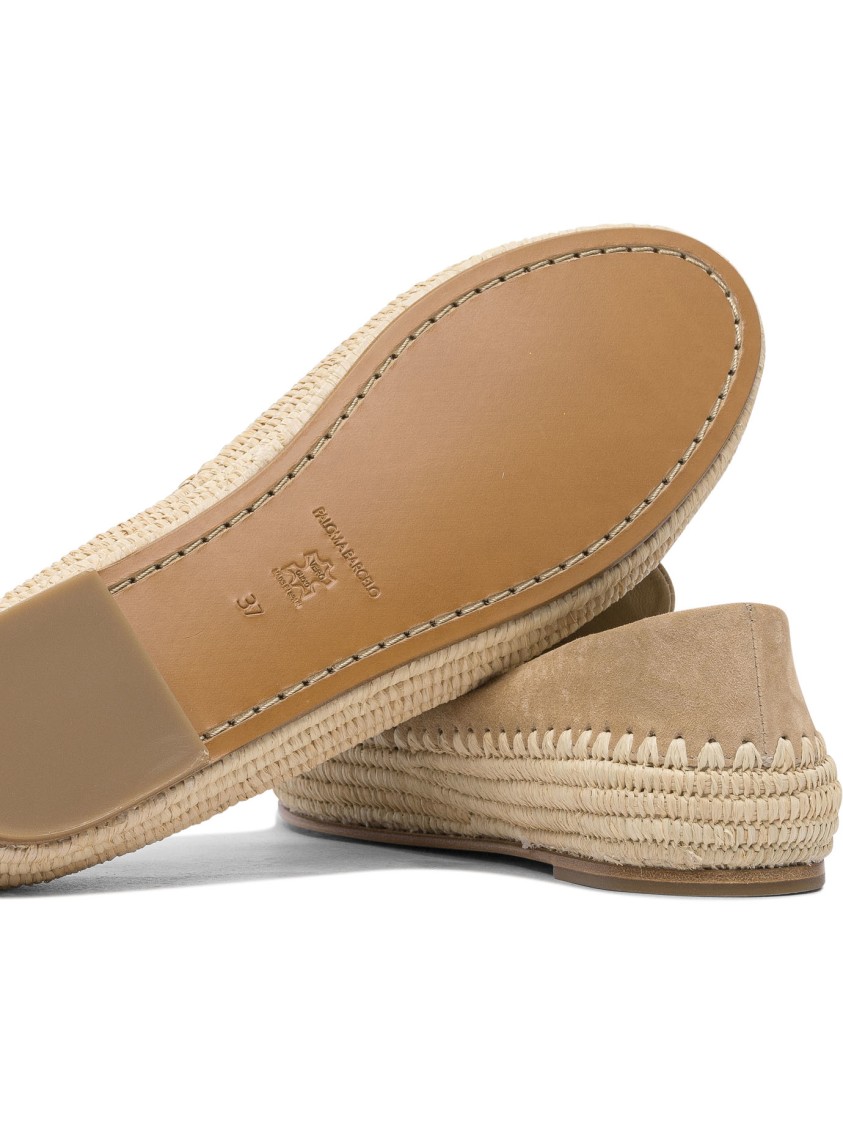 Paloma Barceló Loafers With Soft Suede Finish In Neutral