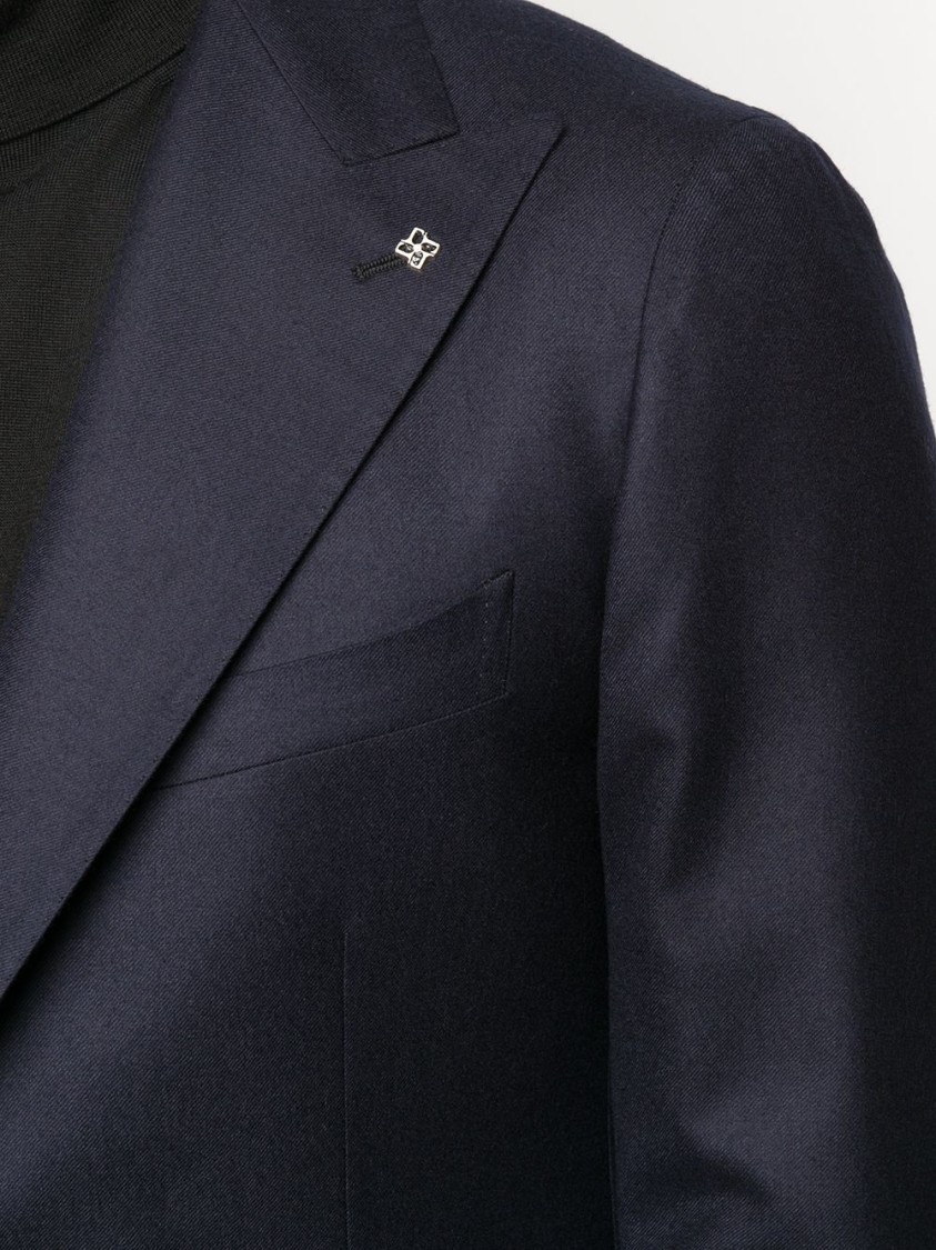 Tagliatore Single-breast Notch-lapel Blazer In Black