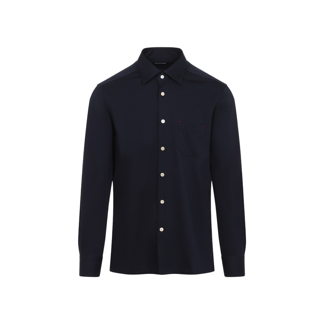Shop Kiton Tailored Fit Blue Button-down Shirt