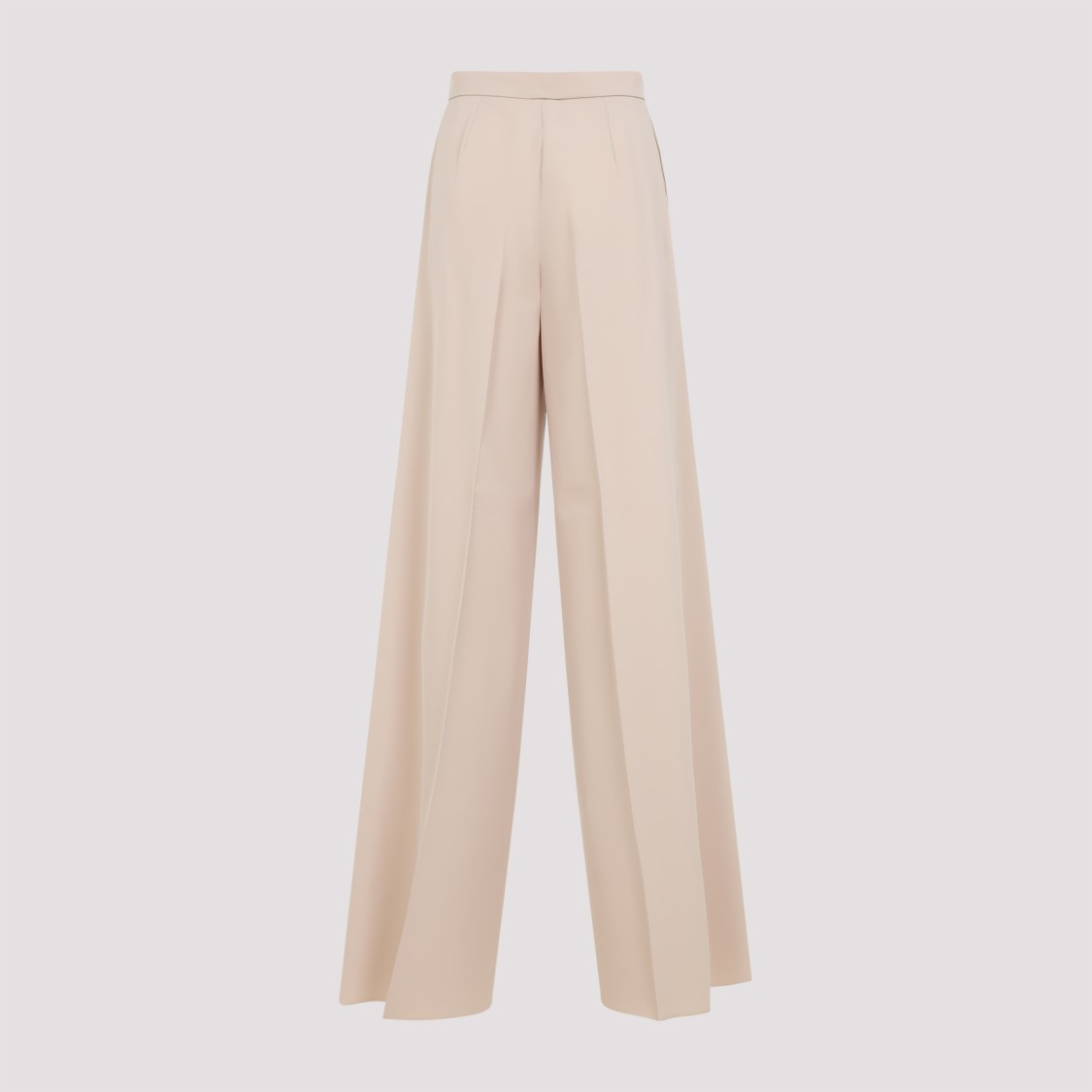 Max Mara High-waisted Wide-leg Trousers With Sharp Pleats In Grey