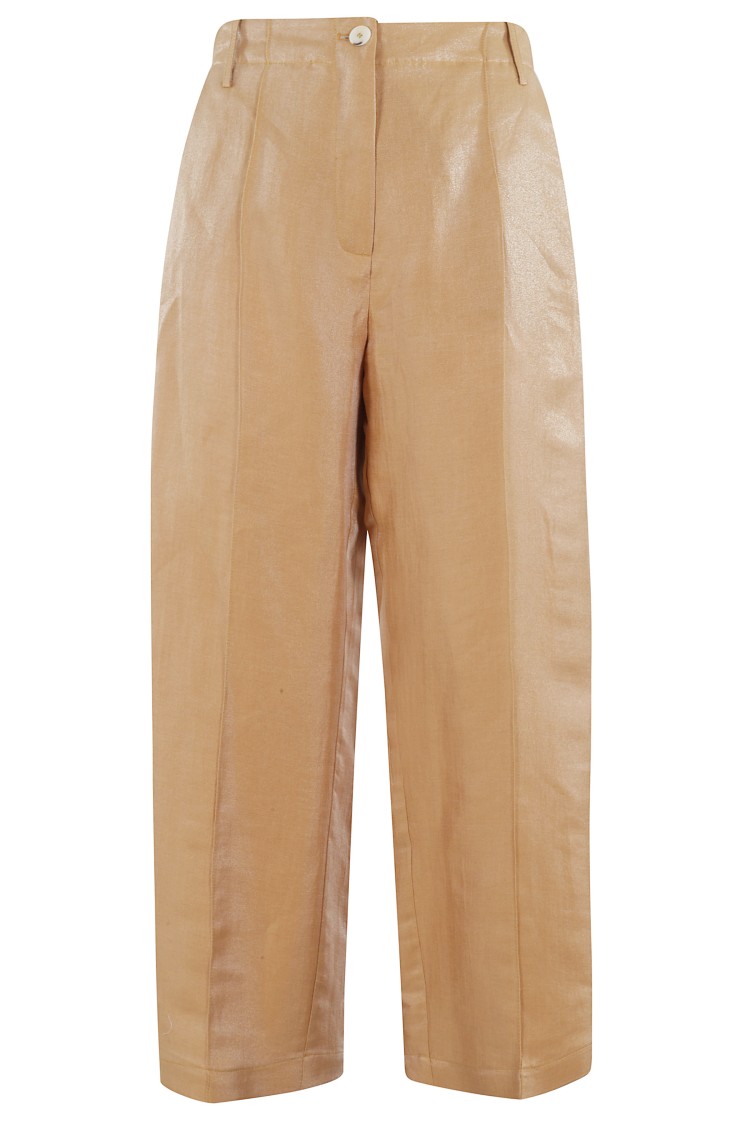 Alysi Pantalone Lino Cristallo Dritto