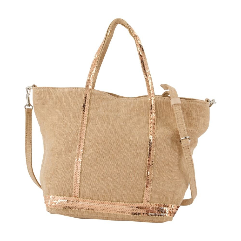 Vanessa Bruno S Shopper Bag - Linen - Pink In Brown