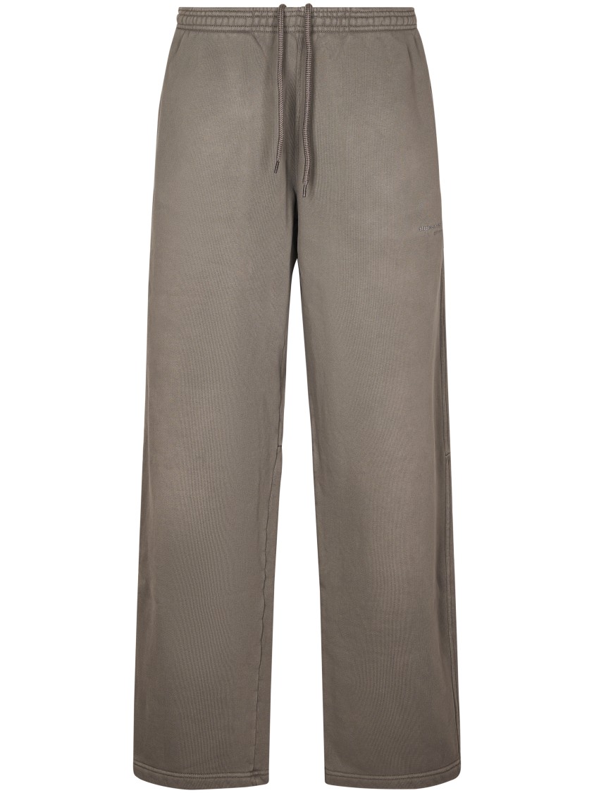 Alexander Wang Relaxed Fit Articulated Leg Trousers With Drawstring Waistband In Green