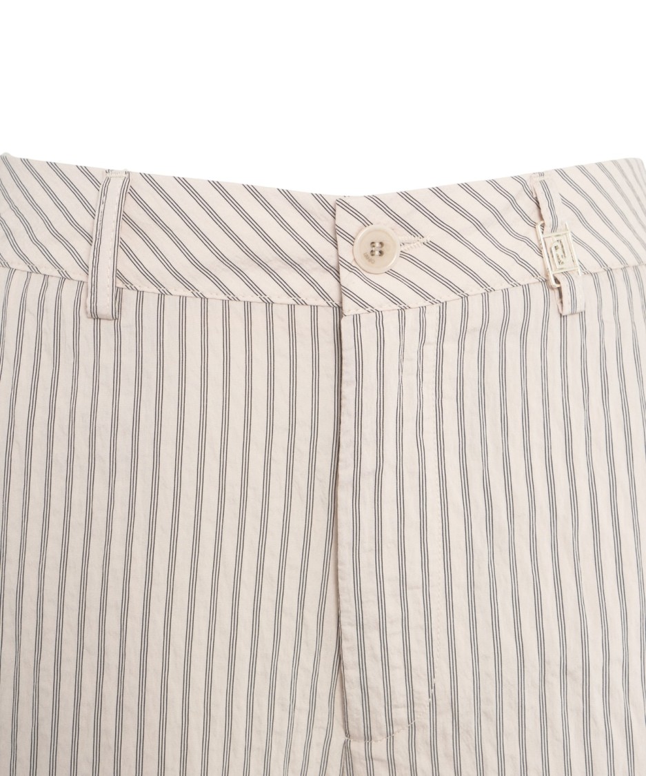Shop Liu •jo Liu Jo High-waisted Striped Flare Pants