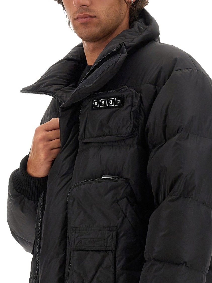 Dsquared2 Dsquared Men Down Jacket With Logo In Black