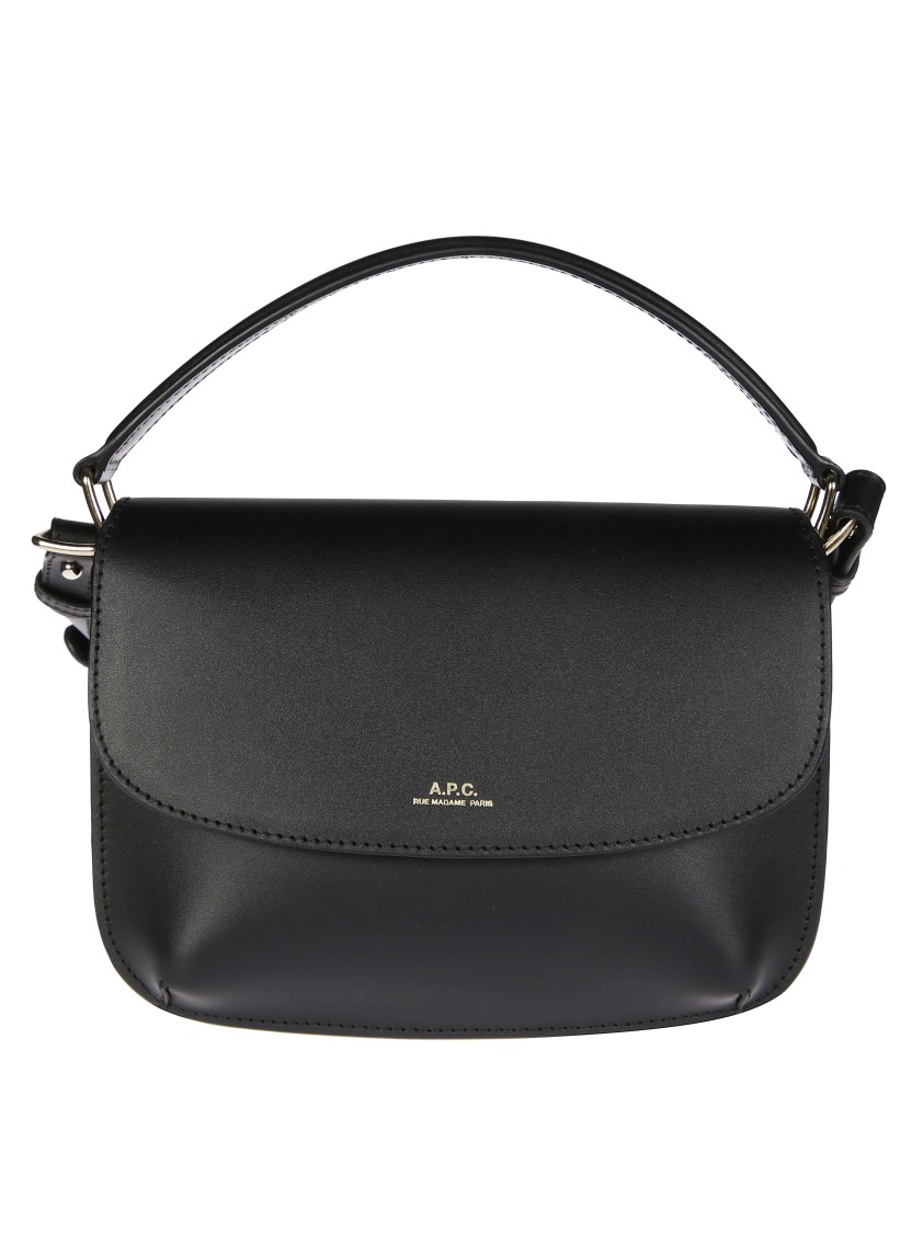 Apc A.p.c. Structured Mini Shoulder Bag With Adjustable Strap In Black