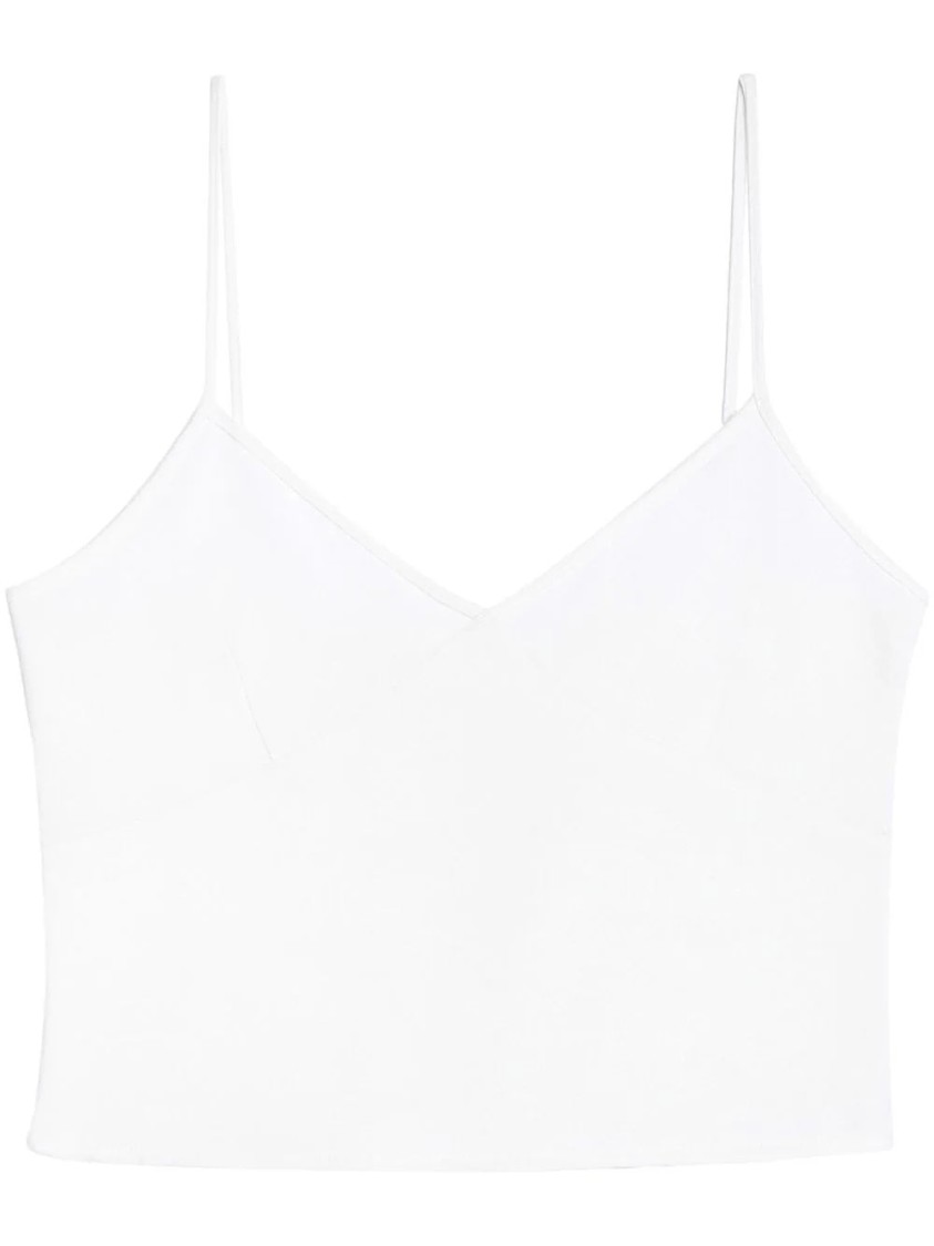 Ami Alexandre Mattiussi Ami V Neck Tank Top In White