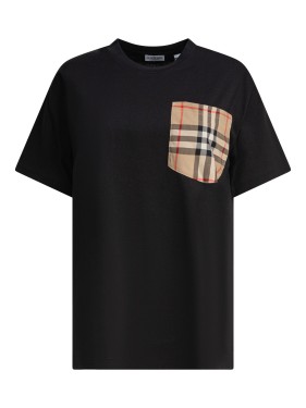 Tシャツ・カットソー Burberry 'Ryan In Cotone Bianca Con Finiture 'Check' T-Shirt Burberry 'Ryan In Cotone Bianca Con Finiture 'Check' T-Shirt