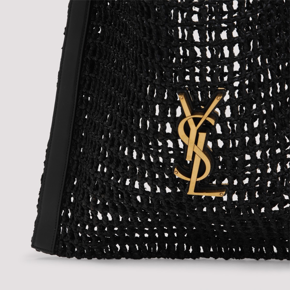 SAINT LAURENT SAINT LAURENT BLACK RAFFIA BAG