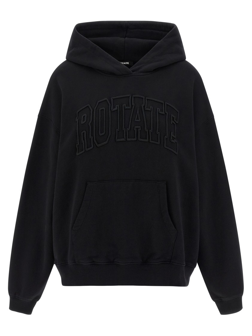 Rotate Birger Christensen Hooded Sweatshirt With Logo In Blue