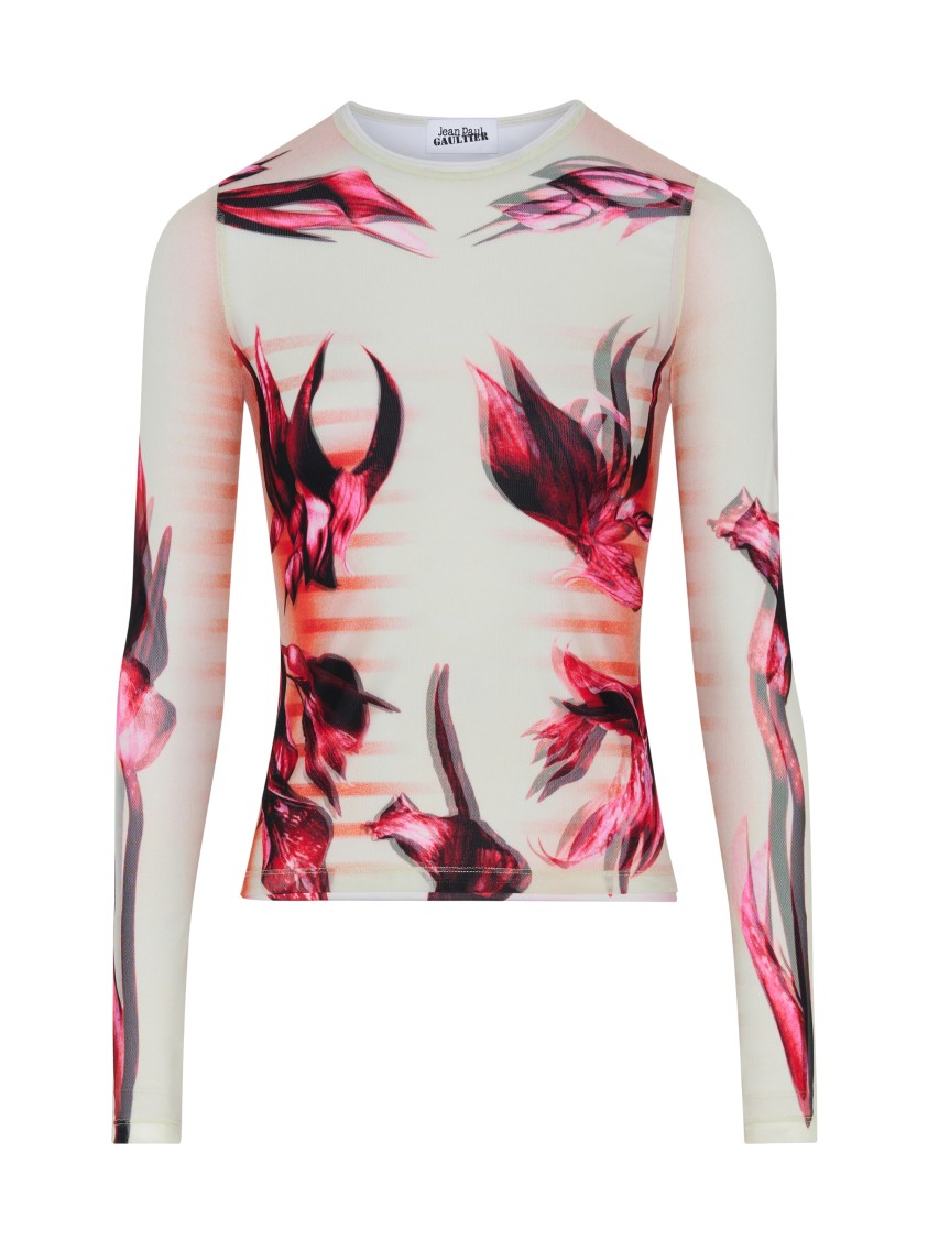 Shop Jean Paul Gaultier Long Sleeve Shirt In White
