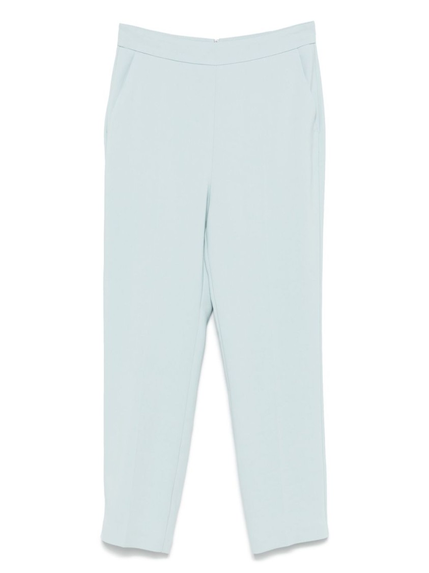 Pinko Cropped Tailored Trousers In Clear Blue