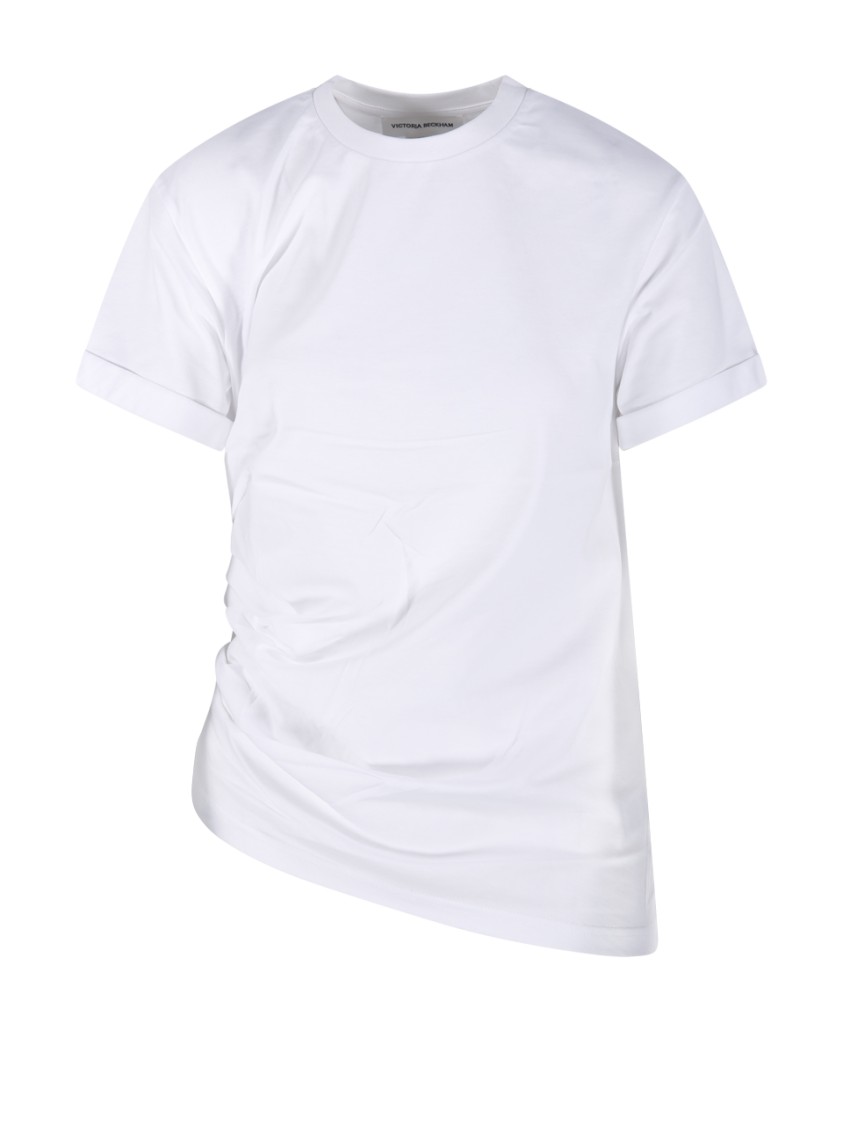 Victoria Beckham Asymmetric Hem Short Sleeve T-shirt