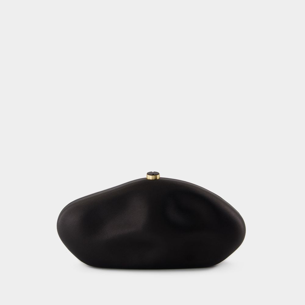 Cult Gaia The Caldera Top Clasp Fastening Clutch Bag In Black