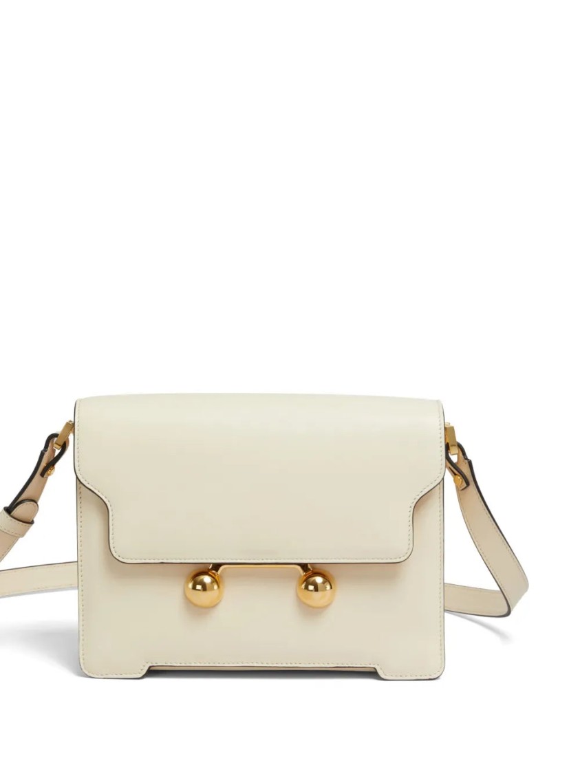 Marni Womens Shell Trunkaroo Branded-hardware Leather Shoulder Bag