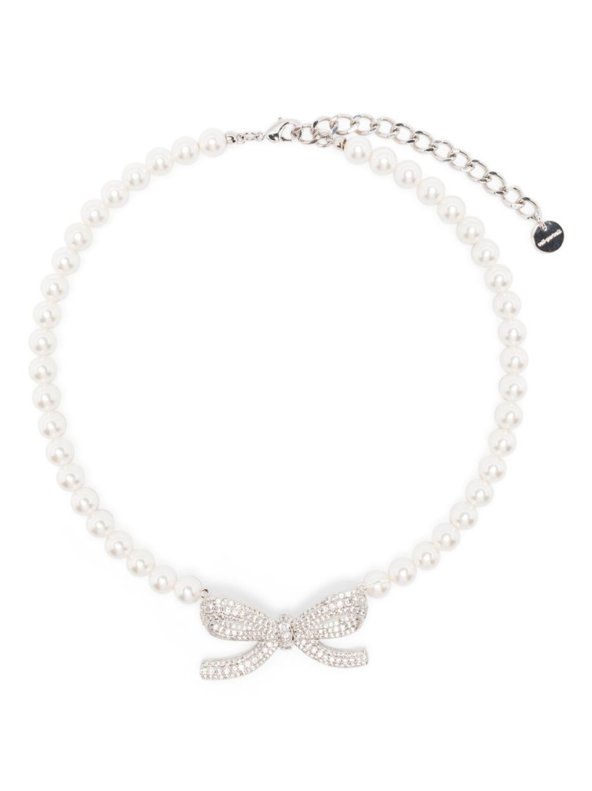 Self-portrait Bow Paerl Necklace