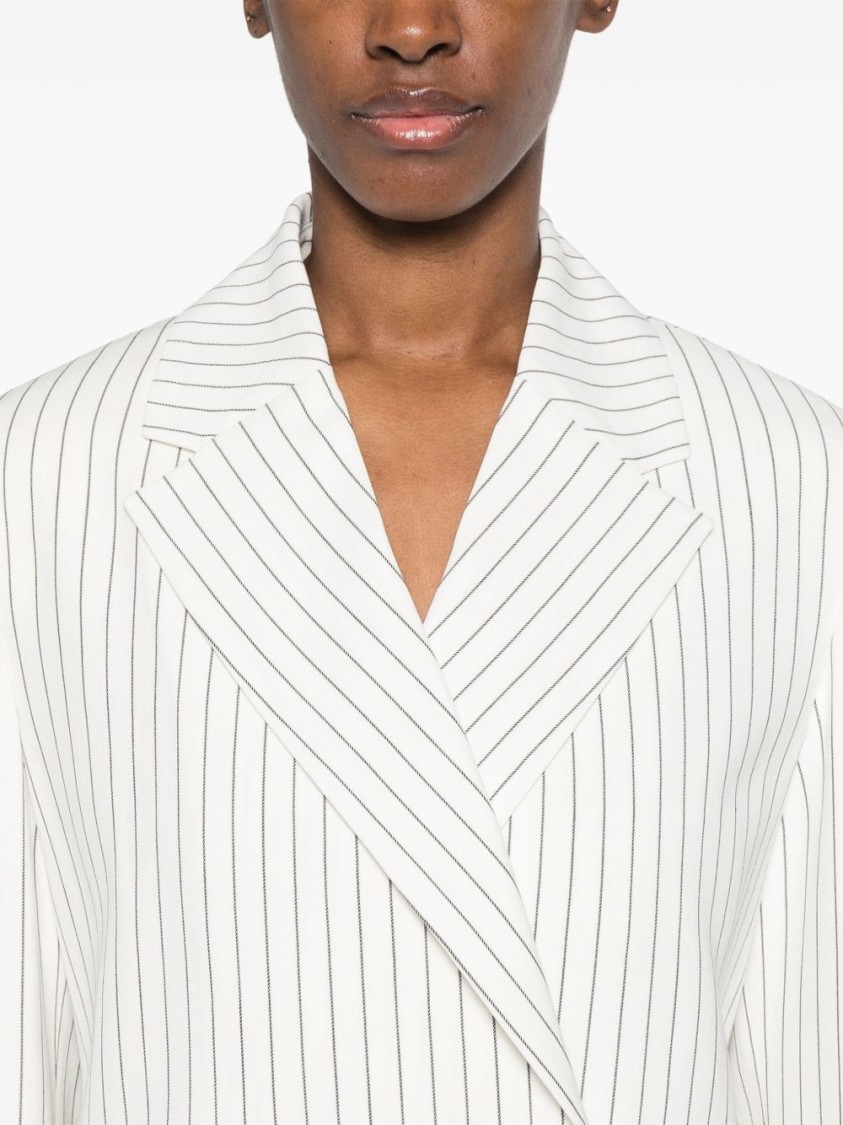 Shop Loulou Studio White Striped Blazer