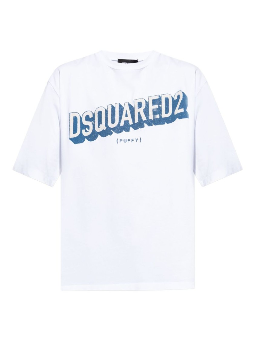 Dsquared2 Graphic Logo Oversized T-shirt In White